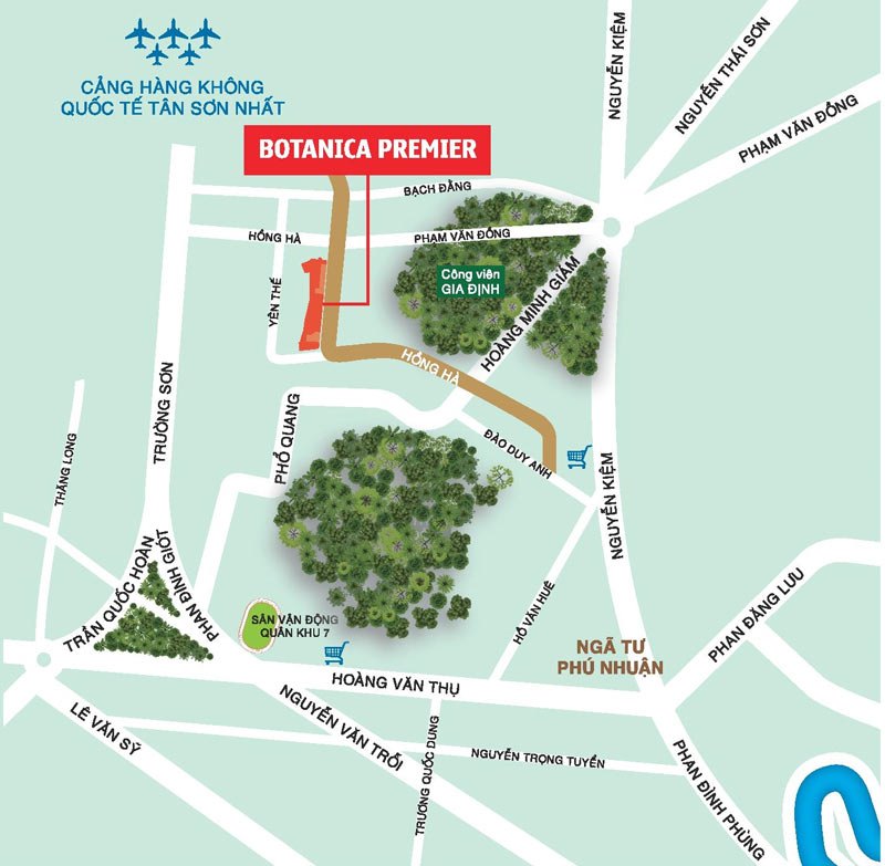 Vị trí BOTANICA PREMIER TÂN BÌNH