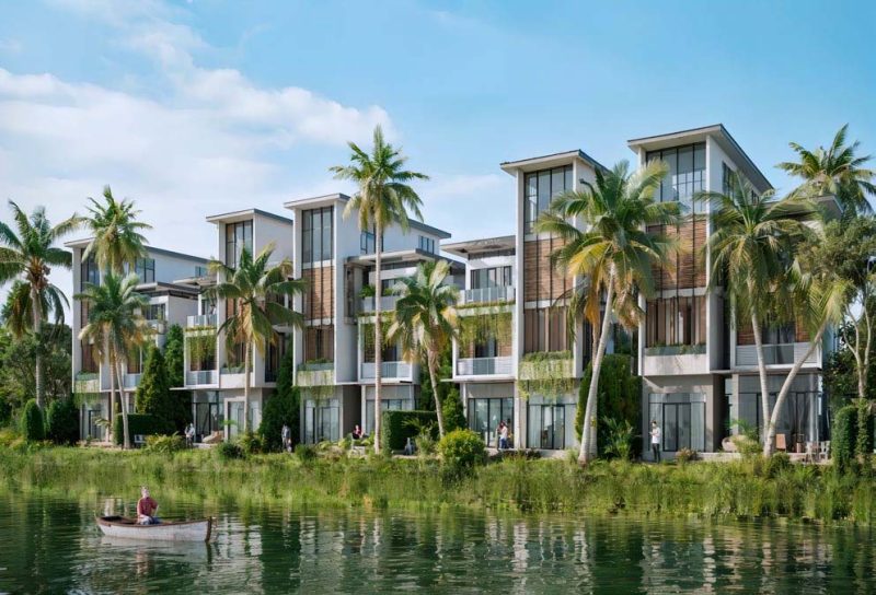 Phối cảnh biệ thự sinh thái ven sông