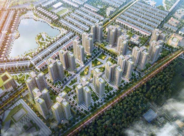 Phối cảnh những block căn hộ tại dự án Vinhomes Green City
