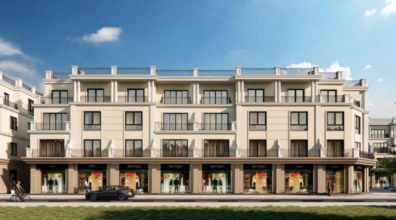 Phối cảnh dãy shophouse thương mại tại Hậu Nghĩa, Đức Hòa, Long An